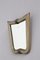 Wall Mirror by Gio Ponti in Silver Leaf and Brass, 1930s 3