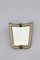 Wall Mirror by Gio Ponti in Silver Leaf and Brass, 1930s 2
