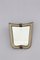 Wall Mirror by Gio Ponti in Silver Leaf and Brass, 1930s, Image 2