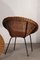 Französische Stühle mit Tisch aus Rattan & Schmiedeeisen, 1950er, 3er Set 10