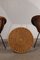 Französische Stühle mit Tisch aus Rattan & Schmiedeeisen, 1950er, 3er Set 11