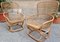 P04 Armchairs in Malacca and Bamboo, 1960s, Set of 2 1