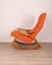 Rocking Chair Vintage Orange, Danemark, 1960s 2