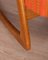 Vintage Danish Rocking Chair in Orange, 1960s 10