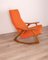 Vintage Danish Rocking Chair in Orange, 1960s, Image 4