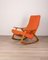 Vintage Danish Rocking Chair in Orange, 1960s, Image 1