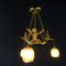 Antique French Ceiling Lamp with Three Angels, 1890s 5