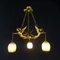 Antique French Ceiling Lamp with Three Angels, 1890s 2