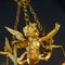Antique French Ceiling Lamp with Three Angels, 1890s 3