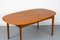 Danish Teak Oval Dining Table with Extension, 1960s 11