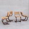 Französische Französische Mid-Century Esszimmerstühle von Adrien Audoux & Frida Minet, 1960er 2