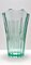 Vintage French Art Deco Aquamarine Mold-Blown Glass Vase, 1940s, Image 6