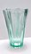Vintage French Art Deco Aquamarine Mold-Blown Glass Vase, 1940s 5