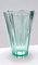 Vintage French Art Deco Aquamarine Mold-Blown Glass Vase, 1940s, Image 5