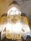 Art Deco Chandelier in Brass and Glass, 1940s 11