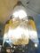 Lámpara de araña Art Déco de latón y vidrio, años 40, Imagen 12