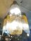 Art Deco Chandelier in Brass and Glass, 1940s 5