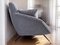 Mid-Century Italian Sofa 3-Seat in Grey-Blue Velvet, 1955 7