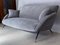 Mid-Century Italian Sofa 3-Seat in Grey-Blue Velvet, 1955, Image 16