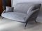 Mid-Century Italian Sofa 3-Seat in Grey-Blue Velvet, 1955, Immagine 16