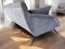Mid-Century Italian Sofa 3-Seat in Grey-Blue Velvet, 1955 8