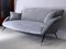 Mid-Century Italian Sofa 3-Seat in Grey-Blue Velvet, 1955, Imagen 20