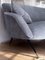 Mid-Century Italian Sofa 3-Seat in Grey-Blue Velvet, 1955 5
