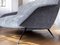 Mid-Century Italian Sofa 3-Seat in Grey-Blue Velvet, 1955 17