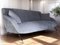 Mid-Century Italian Sofa 3-Seat in Grey-Blue Velvet, 1955 4