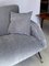 Mid-Century Italian Sofa 3-Seat in Grey-Blue Velvet, 1955, Immagine 3