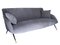 Mid-Century Italian Sofa 3-Seat in Grey-Blue Velvet, 1955 1