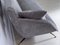 Mid-Century Italian Sofa 3-Seat in Grey-Blue Velvet, 1955, Imagen 8