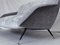 Mid-Century Italian Sofa 3-Seat in Grey-Blue Velvet, 1955, Imagen 18