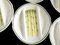 Piatti da portata con asparagi in maiolica, Francia, anni '60, set di 7, Immagine 3