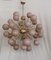 Mid-Century Sputnik Spherical Pink Glass & Brass Chandelier, 2000s 9