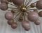 Mid-Century Sputnik Spherical Pink Glass & Brass Chandelier, 2000s 4