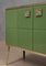Italienisches Mid-Century Sideboard aus grünem Glas & Messing, 2000er 6