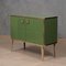 Italienisches Mid-Century Sideboard aus grünem Glas & Messing, 2000er 7