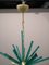 Mid-Century Italian Murano Art Glass in Emerald Green Color Chandelier, 2000, Image 5