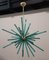 Mid-Century Italian Murano Art Glass in Emerald Green Color Chandelier, 2000 10