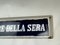 Vintage Italian Blue & White Enamel Corriere Della Sera Newspaper Sign, 1950s 3