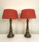 Candlestick Shape Brass Table Lamps, 1970s, Set of 2, Image 2