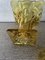 Piatto da portata floreale Luxval in vetro giallo, anni '30, Immagine 4