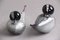 Italian Ducks with Black and Silver Effects in Murano Glass, 1970s, Set of 2 1