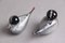 Italian Ducks with Black and Silver Effects in Murano Glass, 1970s, Set of 2 2