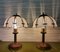 Lámparas de mesa portuguesas modernistas de acrílico blanco opalino y latón, años 70. Juego de 2, Imagen 4
