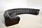 Large Ds600 Snake Sofa in Black Leather by Ueli Berger for de Sede, Switzerland, 1980s, Set of 24 3