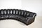 Large Ds600 Snake Sofa in Black Leather by Ueli Berger for de Sede, Switzerland, 1980s, Set of 24, Image 7