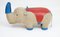 Vintage Rhino Therapeutic Toy by Renate Müller for H. Josef Leven, Sonneberg, 1960s 1