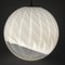 Lampe à Suspension Boule de Murano Blanche, Italie, 1960s 4